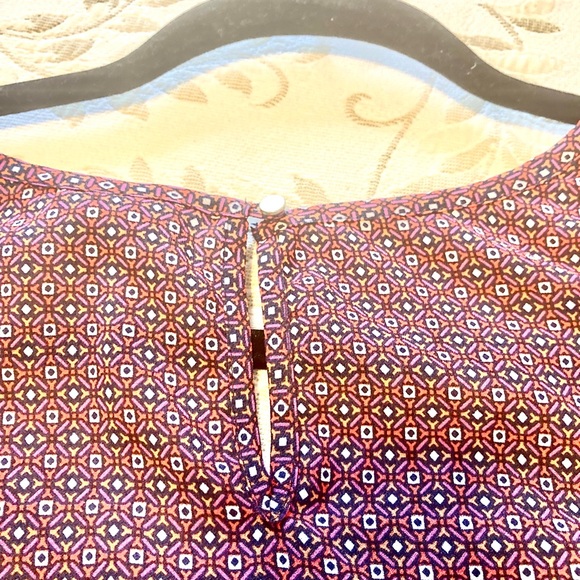 Merona Mosaic Print Peplum Blouse - Picture 9 of 10